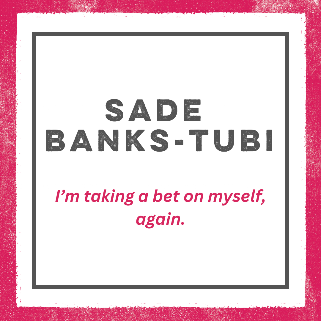 I’m taking a bet on myself, again